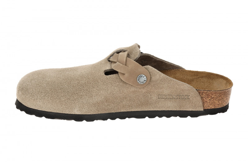 Birkenstock Boston Braided Clogs Pantolette taupe grau Normal-Weit 1026667