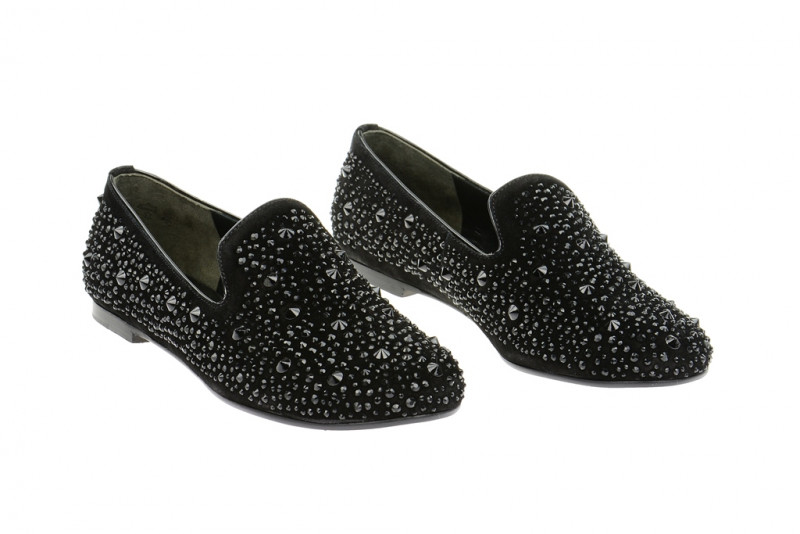 K&S Slipper Bea schwarz Swarovski 14222