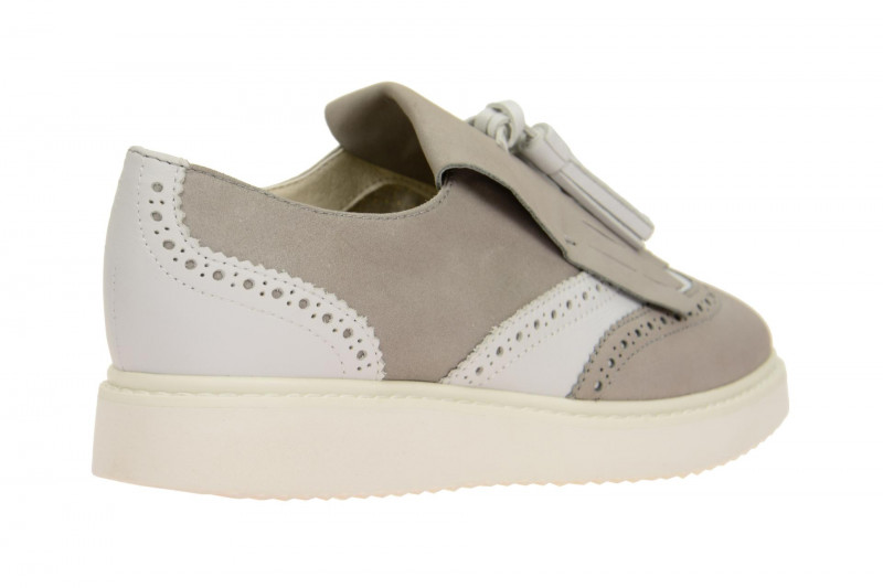 Geox Thymar Slipper grau weiß Fransen