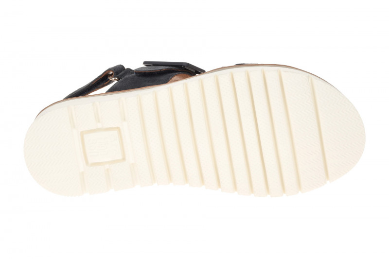 ara Kent Sandale blau Klett Samt 12-28134