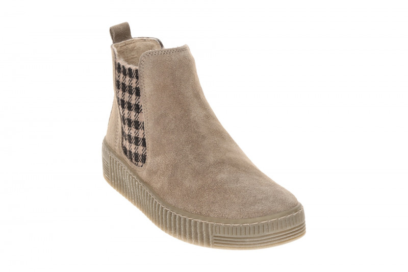 Gabor Stiefelette Chelsea-Boots beige Velour 8013.02.008