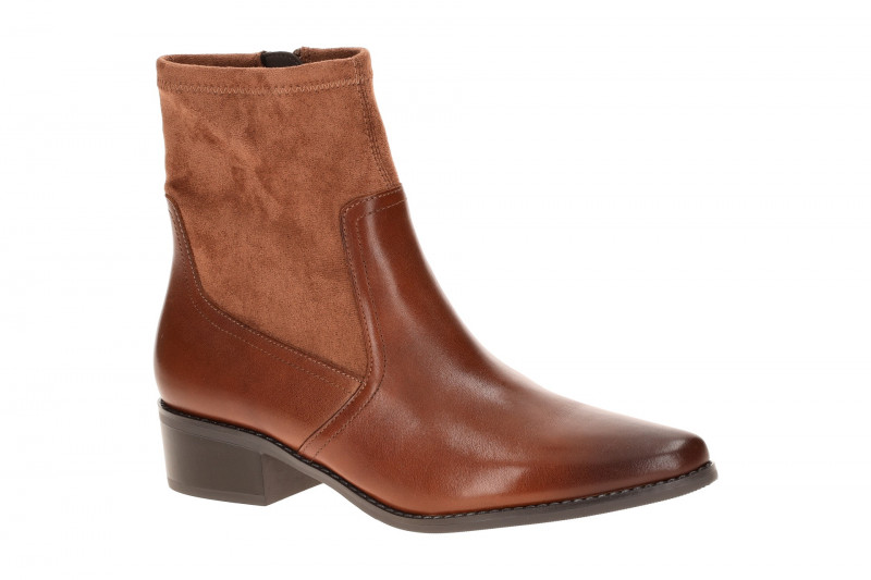 Caprice Stiefelette Ankle Boot braun cognac Stretch 25312