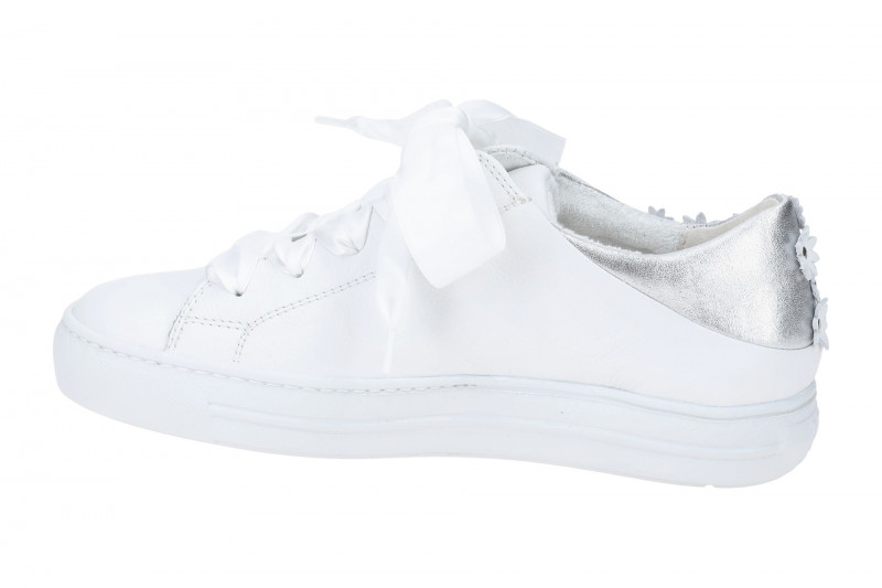 Paul Green Sneaker Schuhe weiß silber Blüten 5260