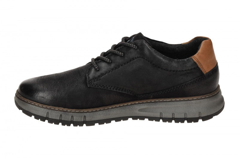 bugatti Quebec Schuhe Sneakers schwarz Leder AOP01