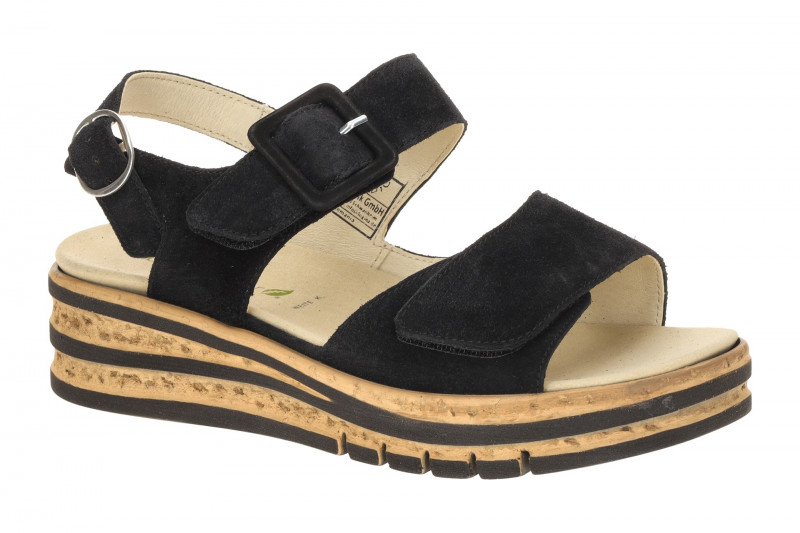Waldläufer Arlene Plateau Sandale schwarz K-Weite 677001