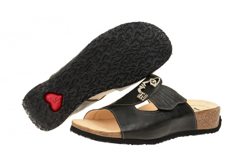 Think Mizzi Pantoletten schwarz Klett 124