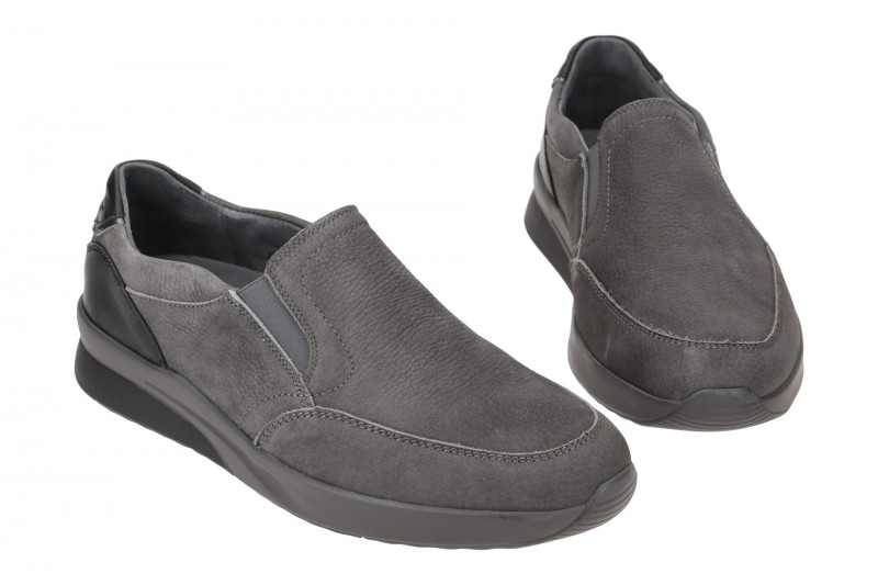 Waldläufer Fabian Slipper grau dunkle Sohle K-Weite 654502