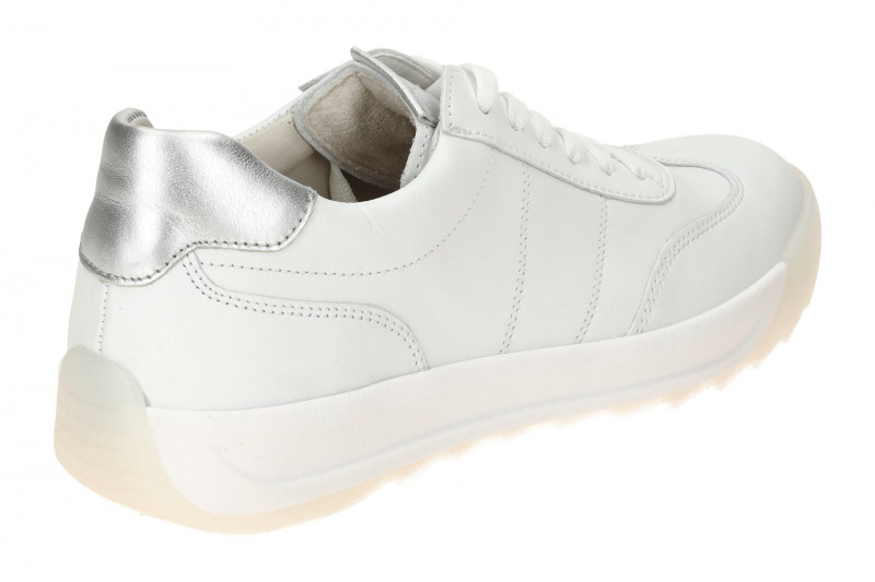 Gabor Schuhe Sneakers weiß silber Nappa 63.481.21