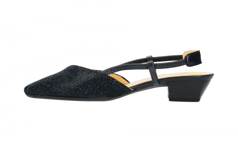 Gabor Glamour Sling Pumps blau Glitter 633