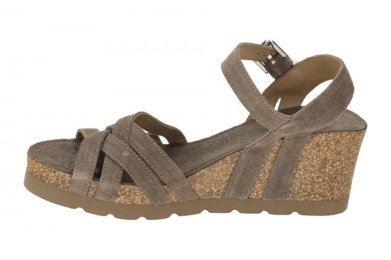 Panama Jack Vera B5 Keil Sandale grau Velour