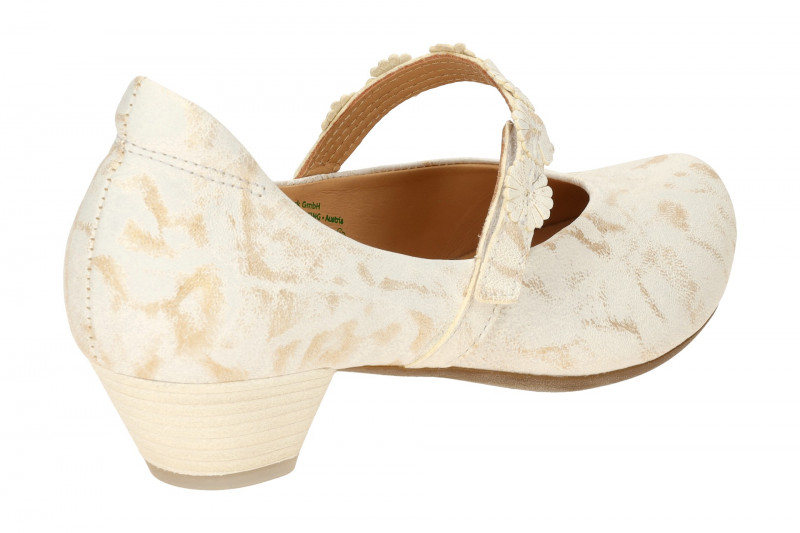 Think Aida Riemchen Pumps weiß gold