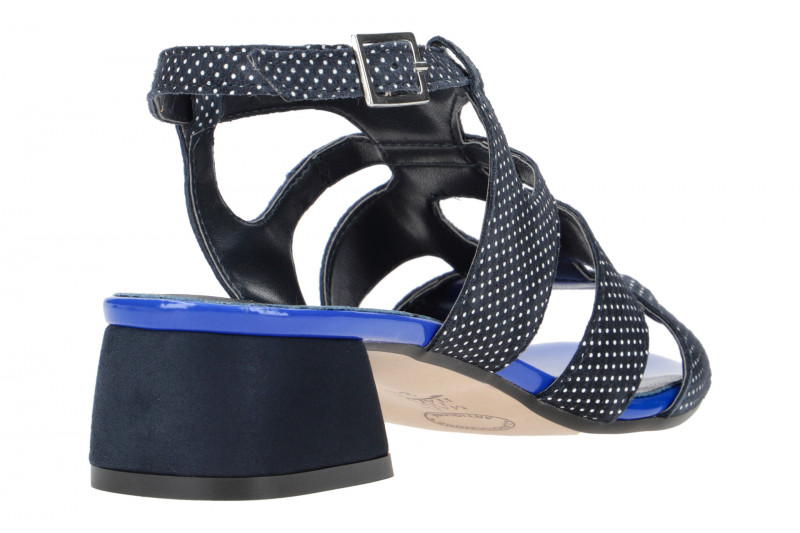 Linea Uno Sandalette blau weiß gepunktet F1112