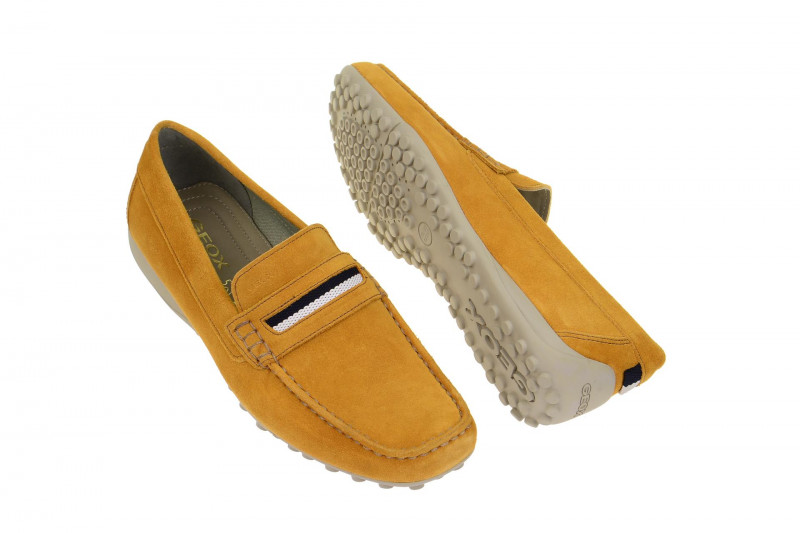 Geox Respira Snake Moc A Slipper in gelb Herren Mokassin