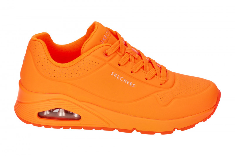 Skechers Uno Schuhe neon orange Damen Sneakers 73667