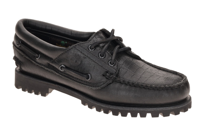 Timberland Authentic Schuhe schwarz Bootsschuhe Kroko 0A2GNV