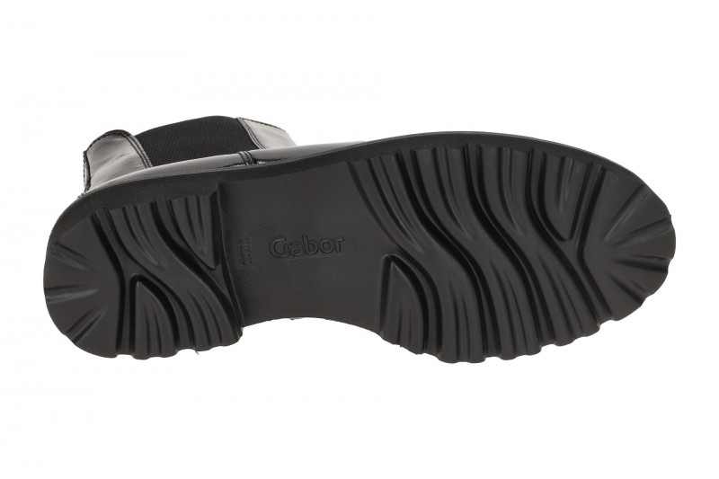 Gabor Stiefelette schwarz Ankle Boots Lack 51.750.97