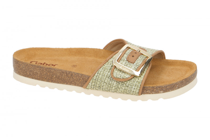 Gabor Pantolette grün schilf Bast 83.031.49