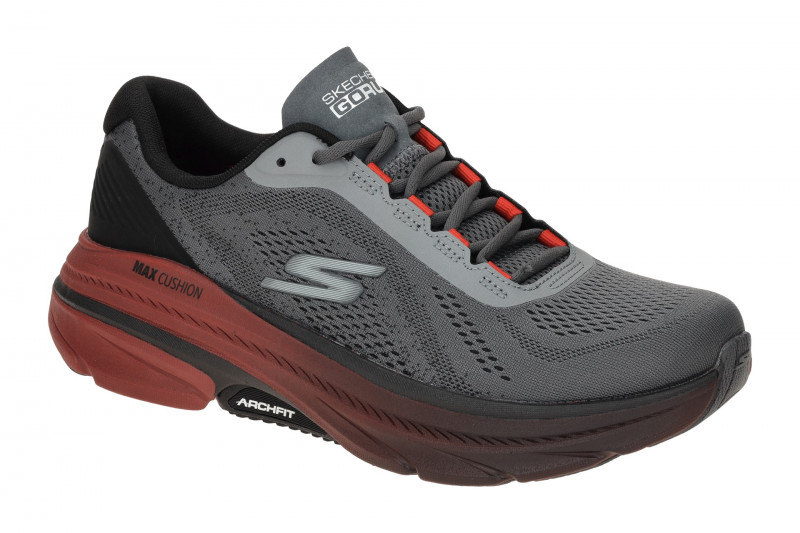 Skechers MAX CUSHIONING Schuhe grau rot Arch Fit 220581