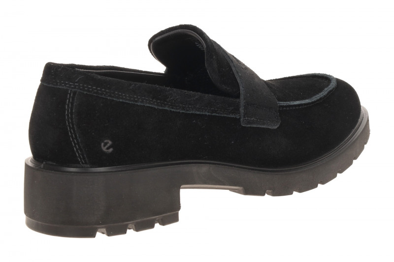 Ecco Metropole Vienna Schuhe schwarz Velour Loafer 231333