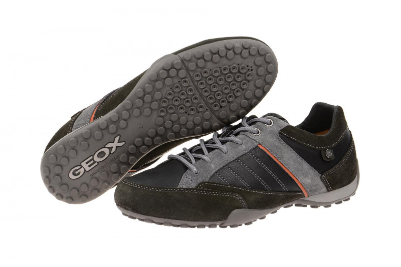 Geox Snake Schuhe grau schwarz U5407B
