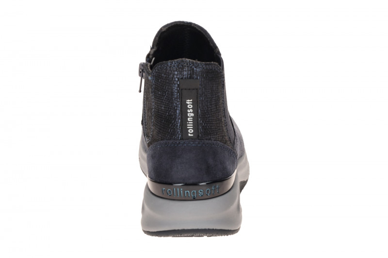 Gabor RollingSoft Stiefelette blau Velour 0803.01.003