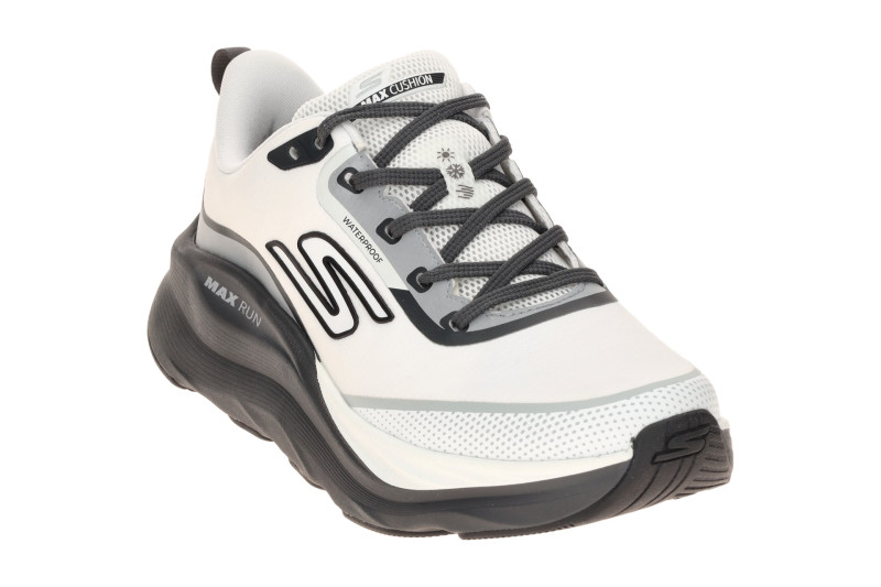 Skechers Max Run Schuhe weiß creme Sportschuhe Damen Waterproof