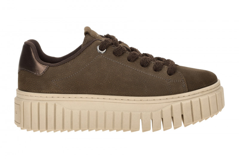 Tamaris Schuhe Plateau Sneaker braun mocca Nubuck 23702