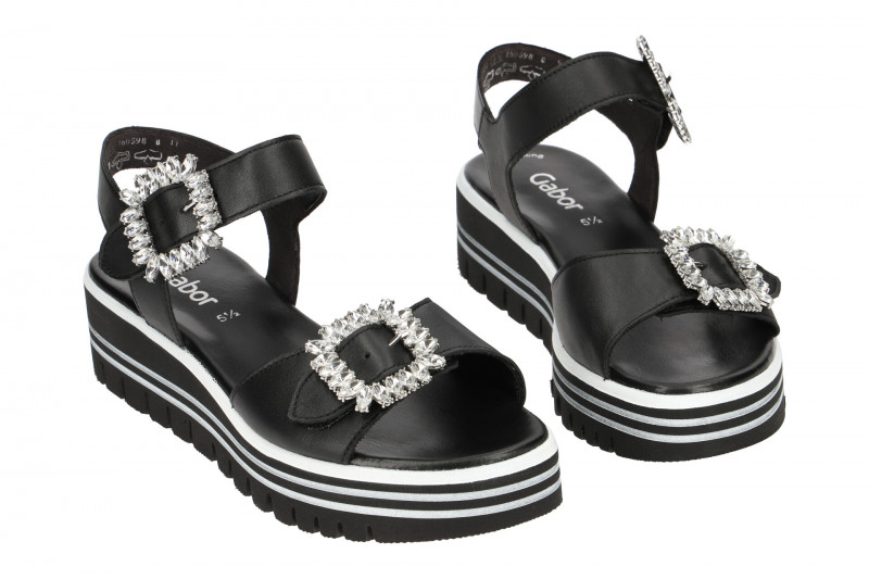 Gabor Plateau Sandale schwarz 23.624.27