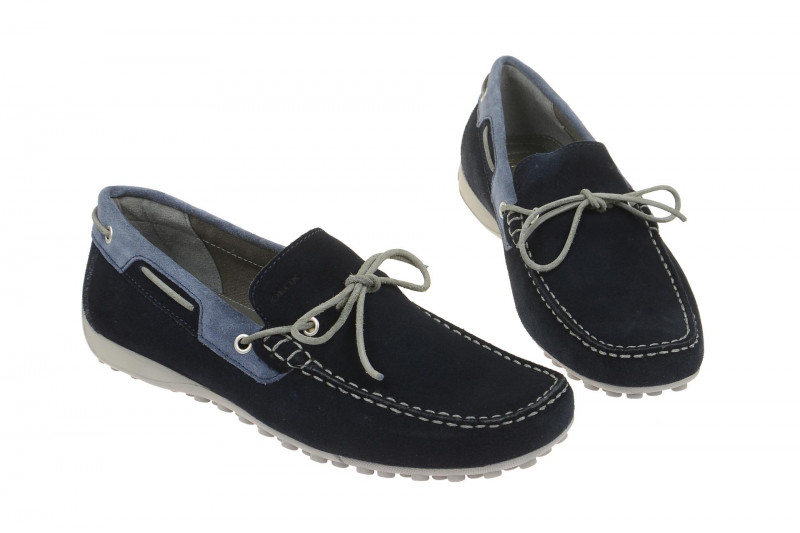 Geox Snake Mokassin Schuhe blau navy U4207I
