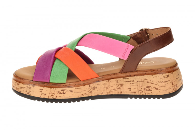 Gabor bunte Plateau Sandale orange lila pink grün mix 82.743.25