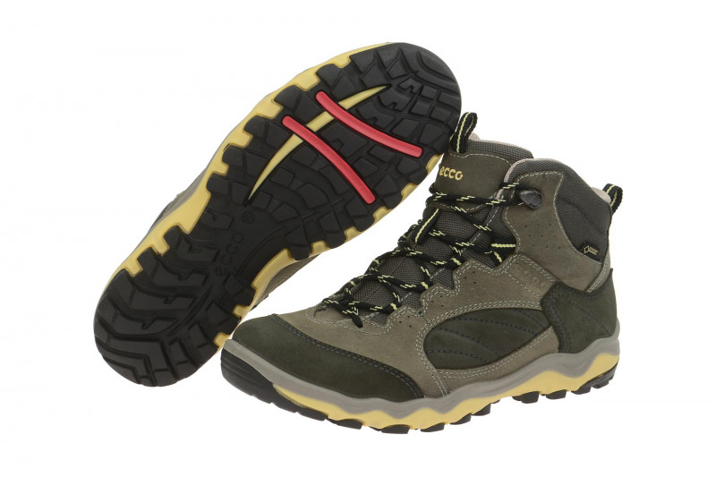 Ecco Ulterra GTX Stiefel grau gelb Boots