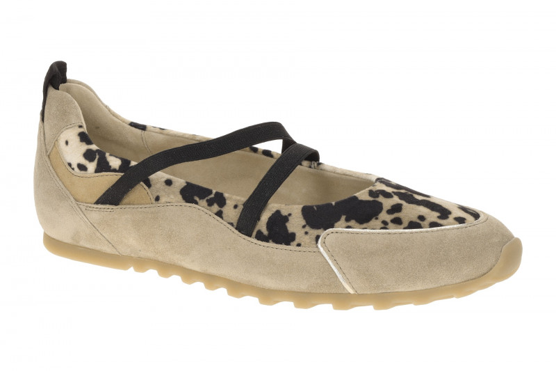 Paul Green Slipper Mary Jane beige schwarz gefleckt 1191