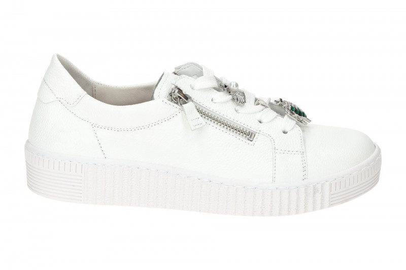 Gabor Schuhe weiß silber Sneakers Schmuck 63.339.21