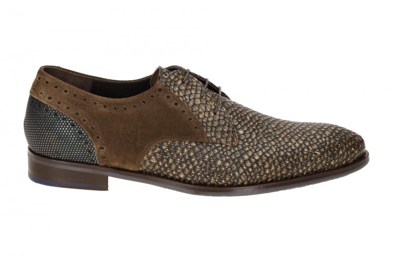 Floris van Bommel De Stapper Schuhe braun Schlange 30361