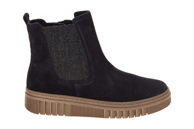 Gabor Stiefelette blau Chelsea Boots Velour 8008.03.002