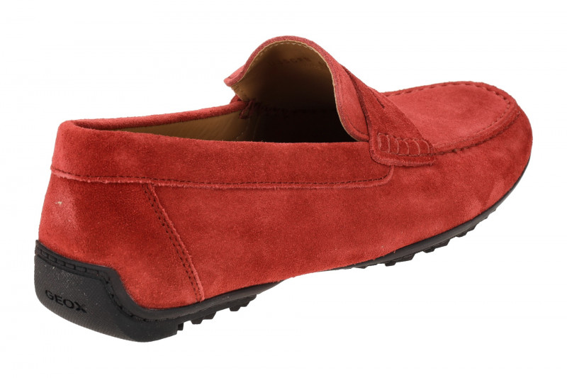 Geox Kosmopolis Mokassin Schuhe rot Velour U35CFB