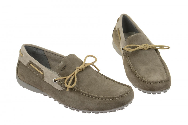 Geox Snake Mokassin Slipper grau taupe U4207I