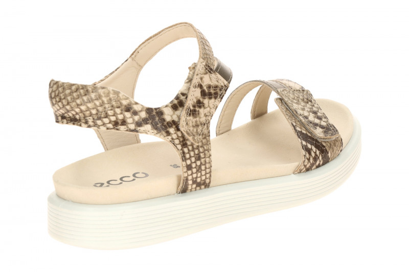 Ecco Soft Riemchen Sandale beige Schlange 238803