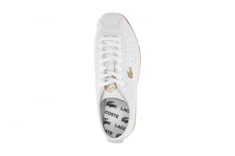 Lacoste Club Low Sneakers Damen Schuhe weiß gold 0177