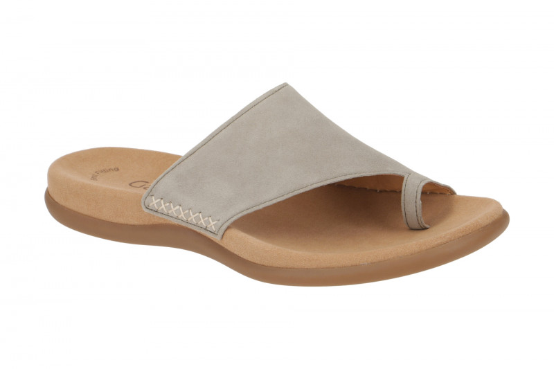 Gabor Zehentrenner Pantolette grau-grün schilf