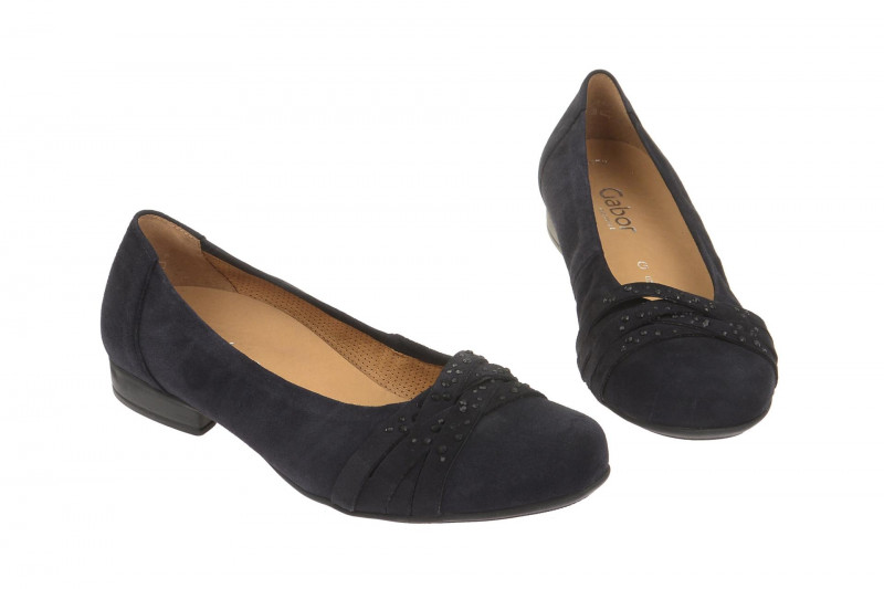 Gabor Florenz Pumps blau Velour 42.634.26