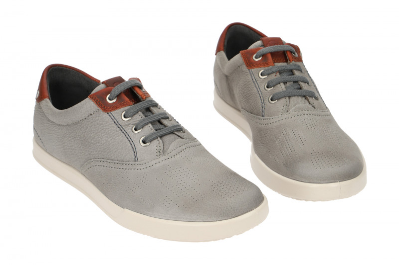 Ecco Collin Schnür Schuhe grau braun