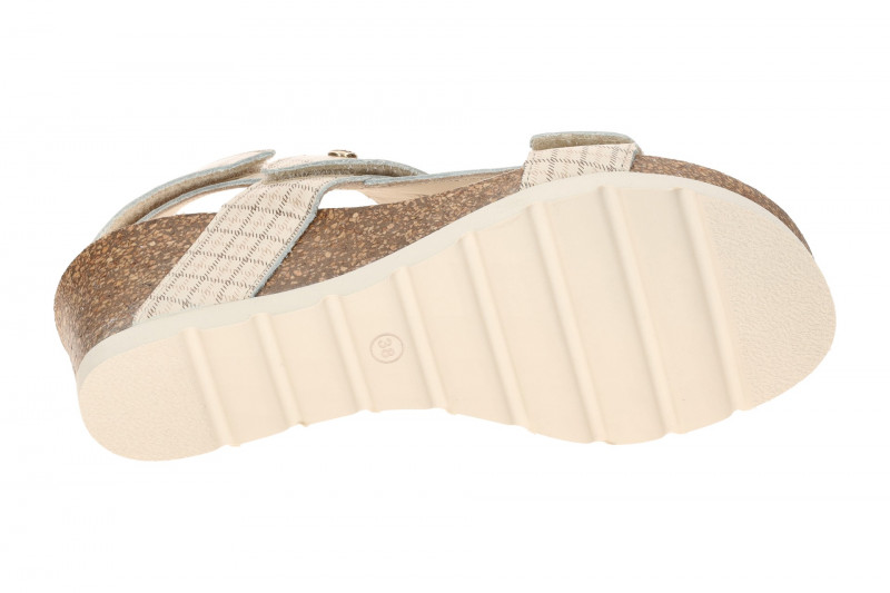 Panama Jack Vilma Plaid Keil Sandale beige Nappa