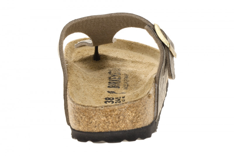 Birkenstock Gizeh Pantolette taupe grau Leo SCHMAL 1032054