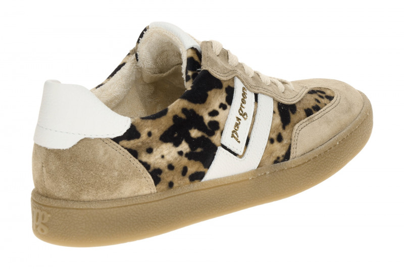 Paul Green Schuhe Snaeker beige gefleckt Velour 5437