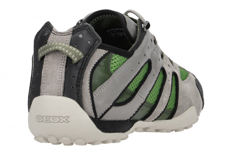 Geox Snake Sneaker Schuhe grau grün U4207J
