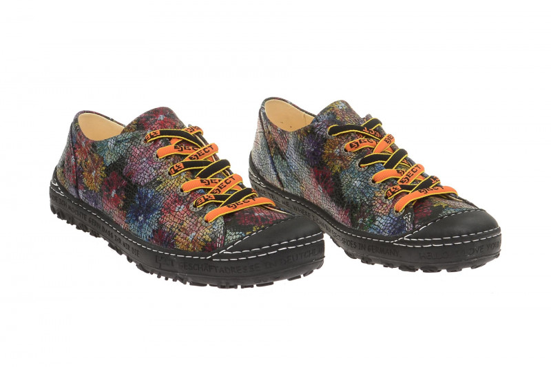 Eject Dass Schuhe schwarz Blumen 11207