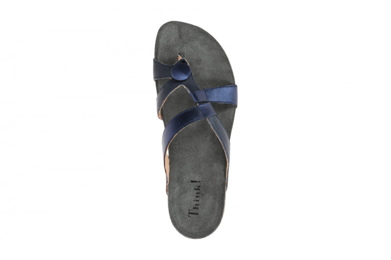 Think Julia Pantolette blau navy Zehentrenner