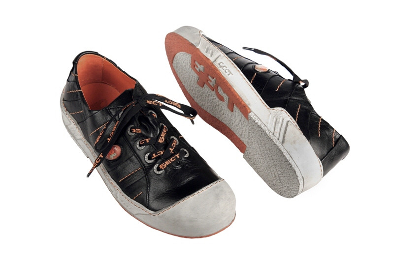 Eject Puzzle Schuhe in schwarz E-12359-V3