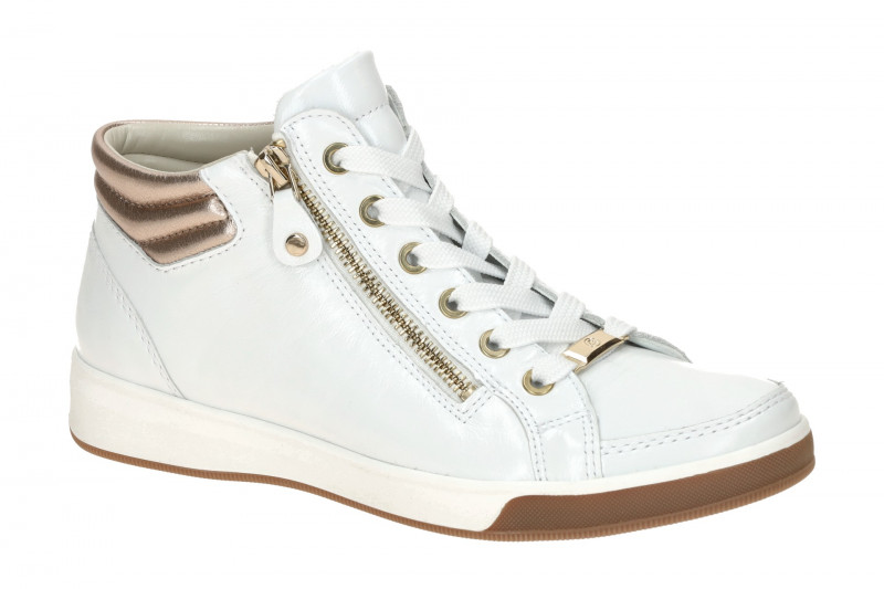 ARA Rom Schuhe Mid-Sneaker weiß Lack 12-24499